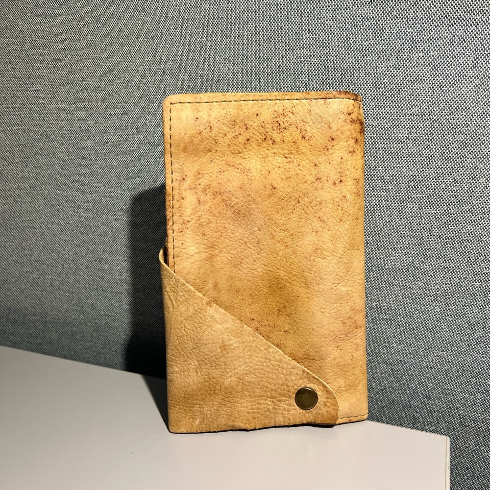 Free People Distressed Cow Leather Wallet - Picture 3 of 14